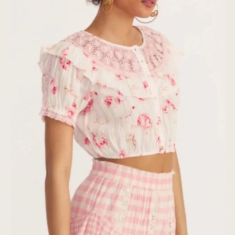 LoveShackFancy Elania Crop Top - Picture 5 of 16